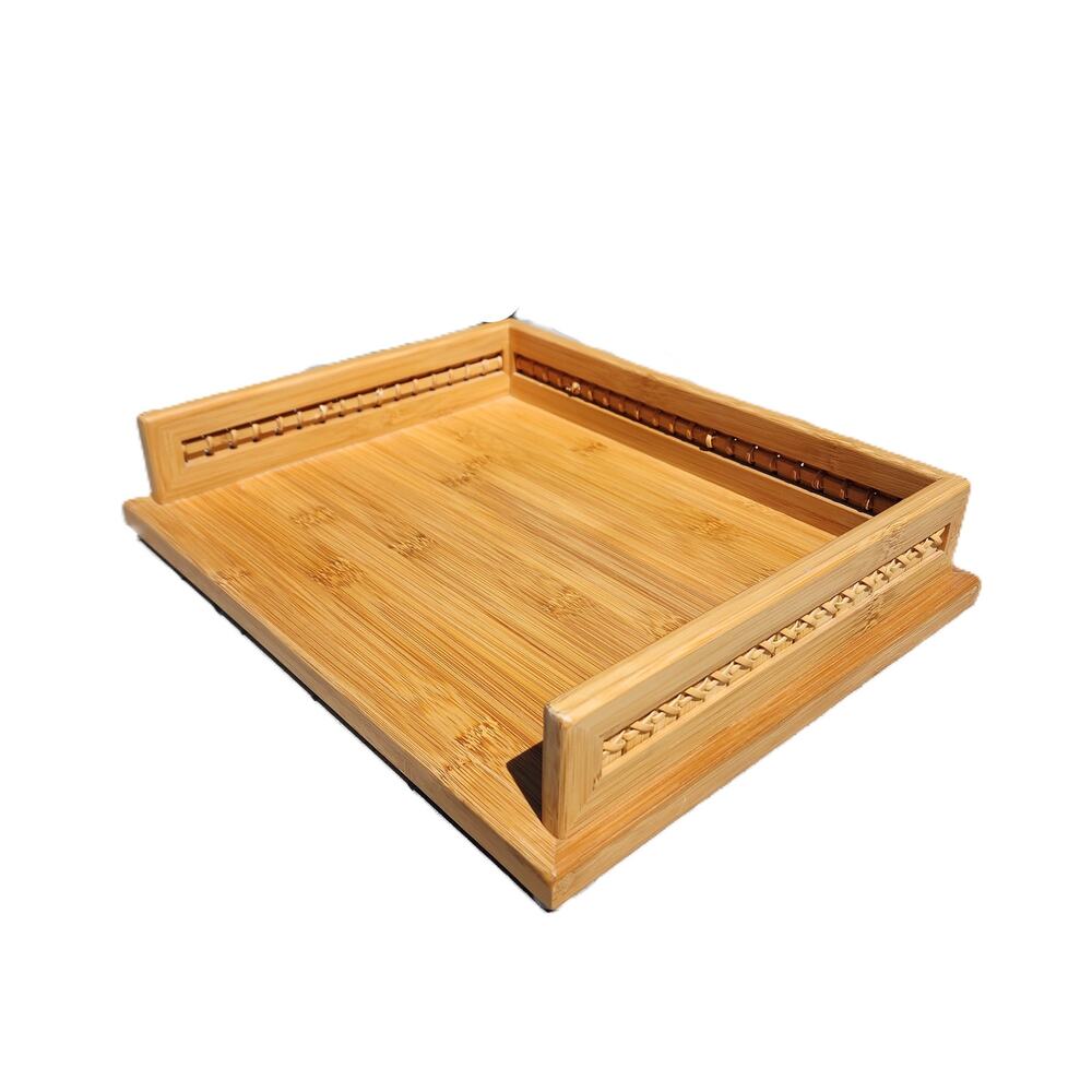 Genuine Bamboo Lattice Desktop Document Stacking Tray